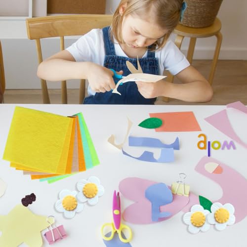 40 Pcs Felt Fabric Sheet, 6"x6" Assorted Color Felt Fabric Sheets