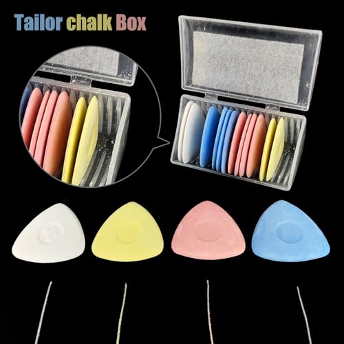 Tailors Chalk,20 Pack Triangle Tailor's Fabric Marker Chalk,Fabric Chalk Markers for Sewing,Sewing Notions & Accessories (Multicolor) - color: Multicolor