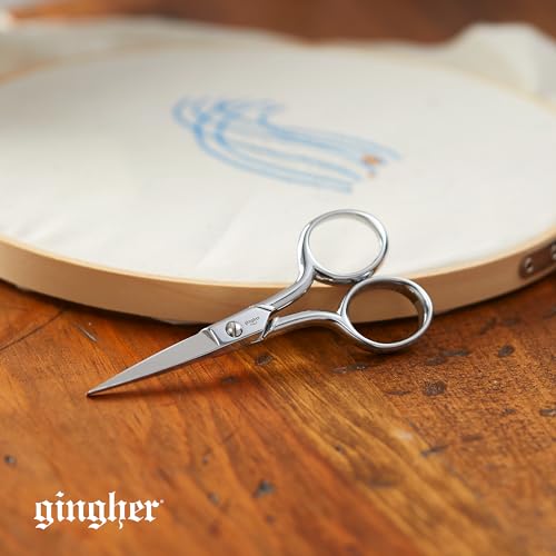 Gingher 4" Straight Embroidery Scissors to Cut Fabric & Needlework - style: 4" Embroidery