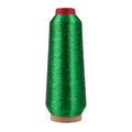 Mandala Crafts Metallic Green Embroidery Floss for Sewing, 3281 Yard Spool - color: Green, size: 3000M 3281 Yard