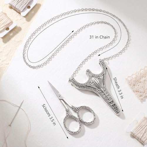 BIHRTC Stainless Steel Sharp Tip Sewing Snips Thread Cutter Safety Scissors - color: Silver-1
