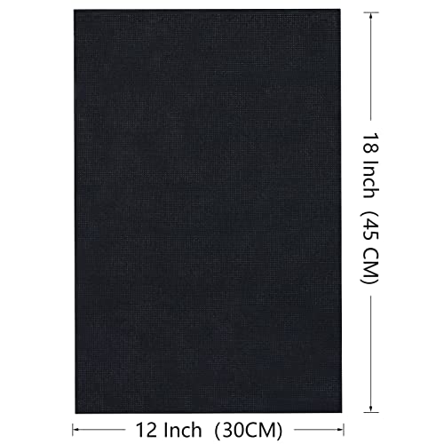 Caydo 6 Pieces Aida Cloth 14 Count Black Cross Stitch Fabric - color: Black