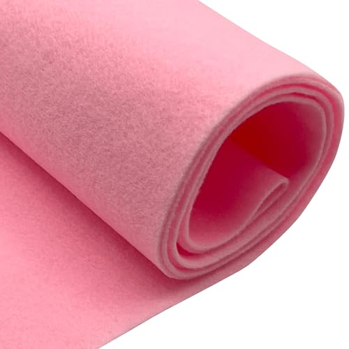 EOVEA - Acrylic Felt Fabric by The Yard - Soft and Durable 72" Wide & 1.6mm Thick Felt Sheets for DIY Crafts, Sewing, Upholstery, Cushion, Padding, Costumes(Baby Pink, 1 Yard) - color: Baby Pink, size: 1 Yard