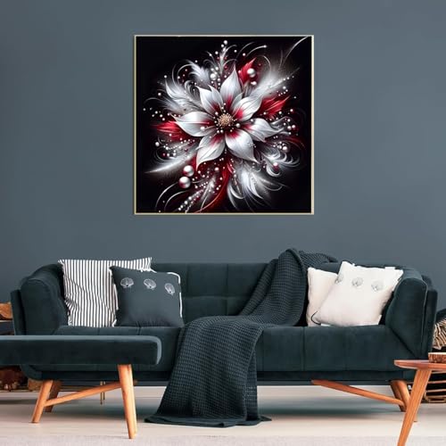 Flowers Cross Stitch Kits for Beginners Adults, Patterns Dimensions Needlepoint Art Crafts,Counted Cross Stitch Kits Embroidery Kits for Beginners Adults for Home Decor 13.8x13.8 inch - color: Cross Stitch-1014-4
