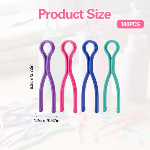 100 Pcs Sewing Bobbin Thread Holder, Keep Your Bobbin Threads Matched Up Plastic Bobbins Clips Sewing Machine Quilting Supplies Sewing Notions for Thread Spool Organizing Embroidery Quilting