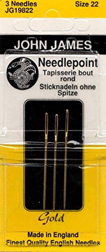 Gold Tapestry Hand Needles-Size 22 3/Pkg