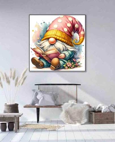 DYAIANGMU Gnome Stamped Cross Stitch Kit for Adults 13.7x13.7 inches - color: Y114