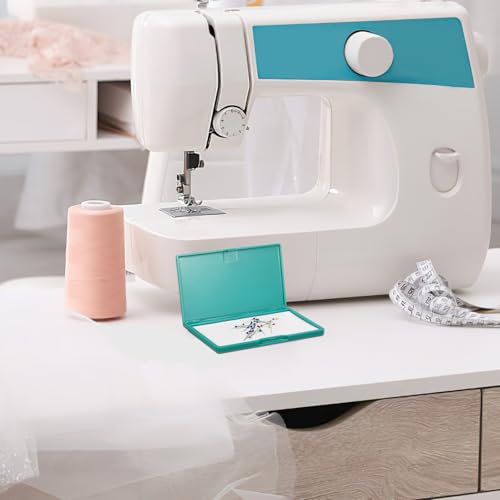 Ciieeo Magnetic Pin Holder Reusable Needle Container Sewing Tool for Sewing Pins Head Pins Hair Pins Clips and Screws Portable Supply Organizer for Home Cross Stitch and Knitting 4.33X2.59X0.39 in