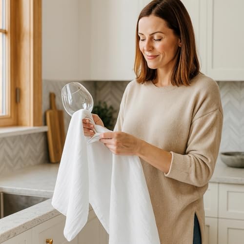 Flour Sack Towels 24 Pack Oversized, 18"x28", 100% Cotton, Prewashed Soft, Lightweight Dish Towel for Baking, Wrapping Bread, Drying, Embroidery Projects - White - color: White, size: 18" x 28" - 24 Pack