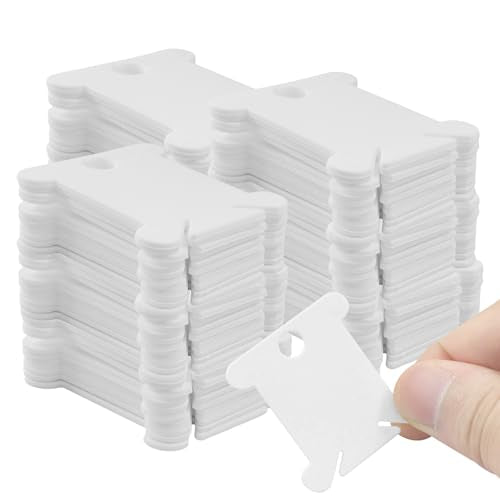 300 Pcs Plastic Embroidery Floss Bobbins, White - color: White