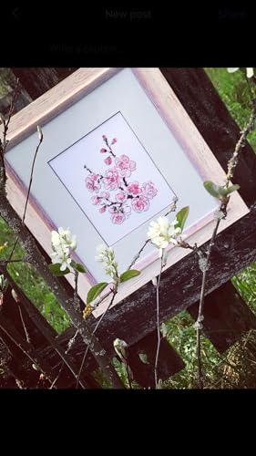 RIOLIS 1818 Branch of Sakura Counted Cross Stitch Kit 5 x 6.25 in - style: The Branch of Sakura 1818