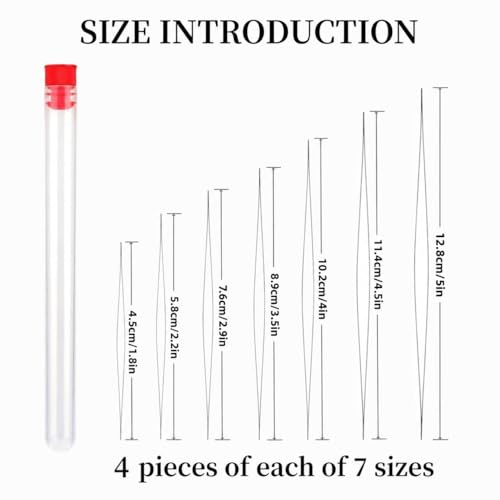 floatingsnow 28 Pcs Beading Needle for Seed Beads, Big Eye Bead Needles for Jewelry Making - color: 28 Pcs