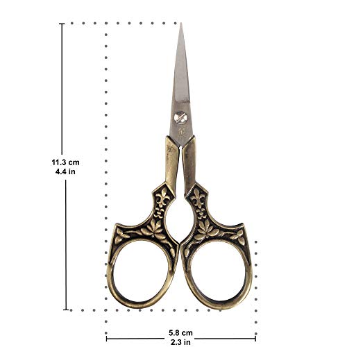 JubileeYarn Antique Style Heirloom Embroidery Craft Scissors - Bronze - 1 Scissor - color: Antique Heirloom - Bronze, size: 1 Scissor