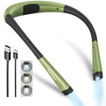 Glocusent Reading Light LED Neck Light,80-hr Rechargeable Book Light - color: Green, size: Standard-Medium