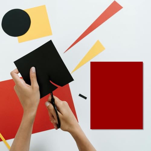 10 PCS Sticky Felt Sheets, Self Adhesive Felt Sheet - color: Red