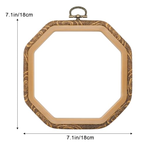 Faylapa 6Pcs Embroidery Hoop Octagonal 7.1 inch Cross Stitch Hoop Ring - size: 6pcs 7.1 inch Octagonal