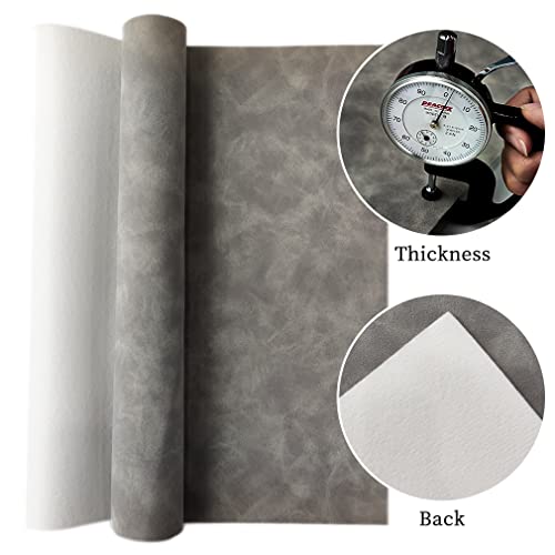 Dark Gray Soft Faux Suede Fabric 30x135cm Synthetic Faux Leather Frosted Leatherette for Pouches Wallets Keychains Making - color: Dark Gray