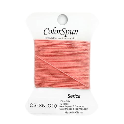 3-Strand Silk Needlepoint Thread, 10 Yard Smooth & Lustrous Silk Thread for Needlepoint, Hand Embroidery, Sewing & DIY Needlework to Family and Friends(Light Pink) - color: Light Pink