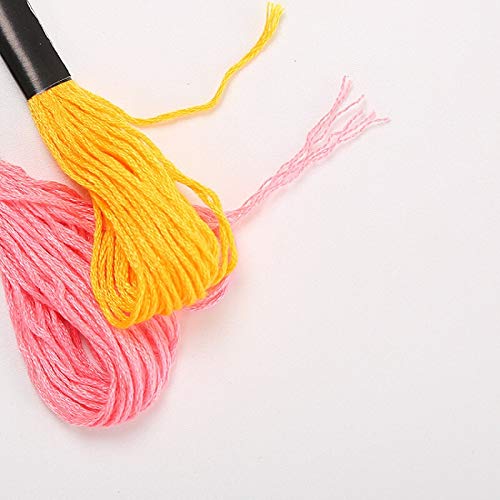 100pcs Random Color Embroidery DIY Silk Line Branch Threads Similar Dmc Thread Floss Skein Cross Stitch Thread