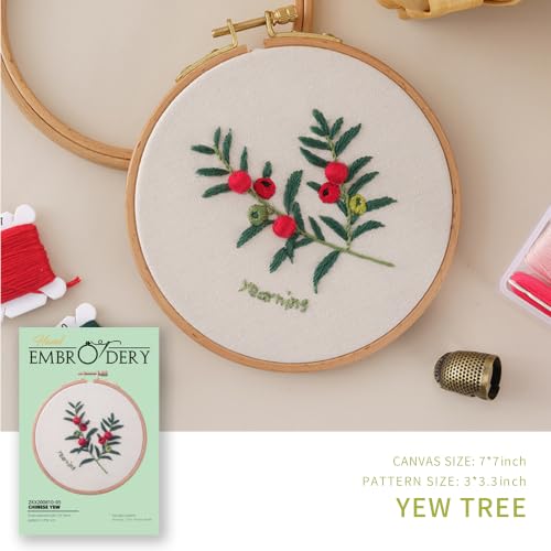 3 Pack Beginner Embroidery Kit for Adults with Tools & Instruction - color: White - 2, size: White - 2 - Small
