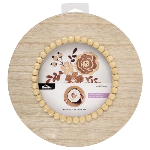 Bucilla, Embroidery Hoop Beaded Circle Frame, Fits 6" Embroidery Hoop - size: 6", style: Beaded Circle