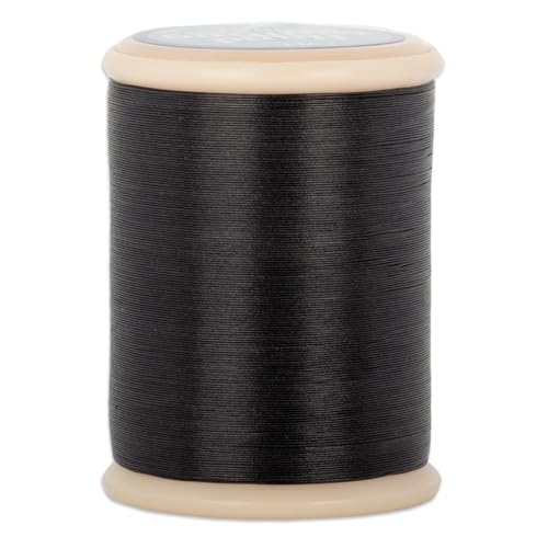 YLI Hand Quilting Thread - 100% Egyptian Cotton, Glazed, Strong & Tangle-Free, 500 yd. Spool - Black - color: Black