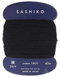 Sashiko Thread Thinner Weight 40m Col. 219 -Black- Japanese Embroidery & Quilting by Yokota - color: Black