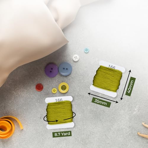 Embroidery Floss Kit and Refills - Cotton Threads - DMC Color Coding for Cross Stitch, String Crafts, Friendship Bracelets - color: 166 Chartreuse