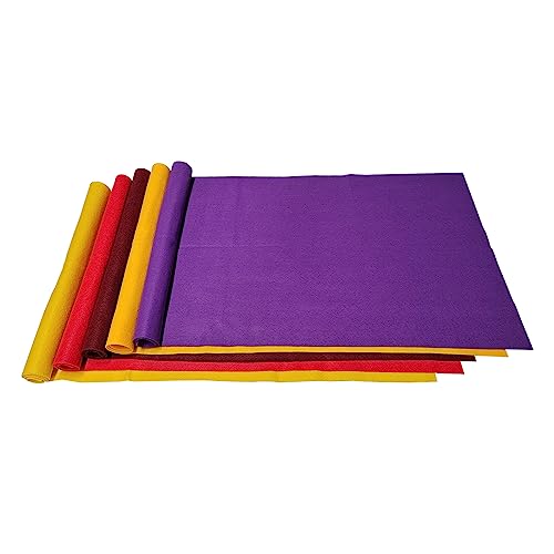 Jtnohx Large Soft Felt Sheets Felt Fabric for Crafts Thanksgiving Color 5Pc - color: Thanksgiving Colors Series