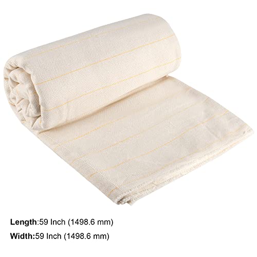 PINGEUI 2 Pieces 59 x 59 Inch Tufting Cloth with Marked Lines, Large Size Punch Needle Monk’s Cloth, Primary Rug Backing Fabric for Embroidery, Handmade, DIY Craft - size: 2 Pieces 59 x 59 Inch