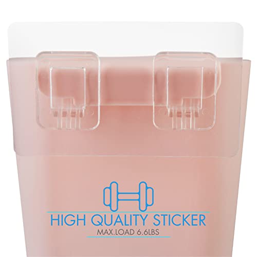 4 Pack Wall Caddy Pen Holders, Adhesive Wall Mount Hanging Bins Cups (Pink) - color: Pink
