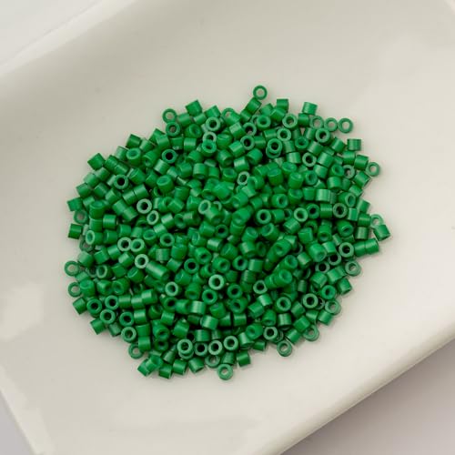 John Bead 25g Cylin Beads Opaque Jade Green 11/0 Glass Cylindrical Seed Beads for Jewelry Bracelets Necklaces Earrings Making Embroidery - color: Jade Green