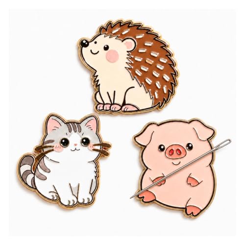 HENYANMHXH Needle Minder Magnet, Cute Magnetic Needle Holder - color: Critter Pals