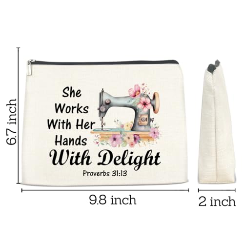 Sewing Makeup Bag Gifts for Women Quilting Cosmetic Bag Organizer - color: Multicolor C