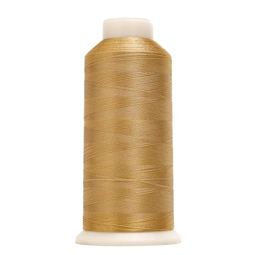 High Tenacity Polyester Embroidery Machine Thread 40WT(120D/2) 4000M Per Spool for Commercial and Domestic Embroidery Machine (Linen-1673) - color: Linen-1673