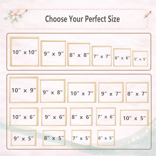 Yhizeva Mini+ Needlepoint Stretcher Bars Set, 5/6/7/8/9/10 Inch, 24 Bars - size: 5"/6"/7"/8"/9"/10" Set