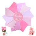 30Pcs Stiff Felt Sheets, 1mm Thick Felt Fabric Squares for Sewing & DIY - color: Pink Series