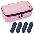 ALLCAMP Insulin Travel Cooler Case, Large Capacity, 4 Ice Packs, Pink - color: Pink