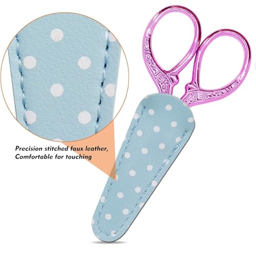 3.6 inch Embroidery Scissors with Sheath Sharp Sewing Crochet Cross Stitch - color: Purple