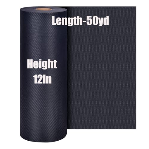 No Show Mesh Machine Embroidery Stabilizer Backing（12" x 50 Yard）- YIFHXY Black 1.8 oz Light Weight Invisible Cut Away Stabilizer for Machine Embroidery and Hand Sewing - color: Black