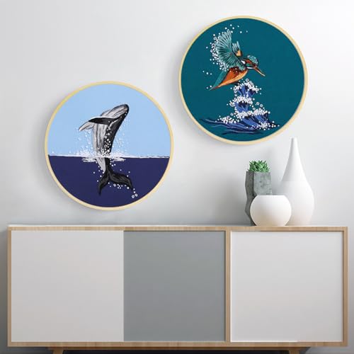 COCOMOX Embroidery Kit for Beginners, Hand Embroidery Stiches Practice Kit - color: Animals pattern