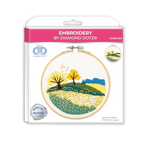 DIAMOND DOTZ Autumn Fields Embroidery Craft Kit for Adults, Beginners - color: Autumn Fields