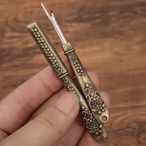 Retro Thread Cutter and Seam Ripper Tool, Sewing and Embroidery Accessory, Manual Tools, Clothing Thread Pickers