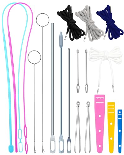 FIVEIZERO Drawstring Threader Tools & Draw Cords for Drawstring Replacement - size: 4 cords