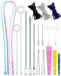 FIVEIZERO Drawstring Threader Tools & Draw Cords for Drawstring Replacement - size: 4 cords