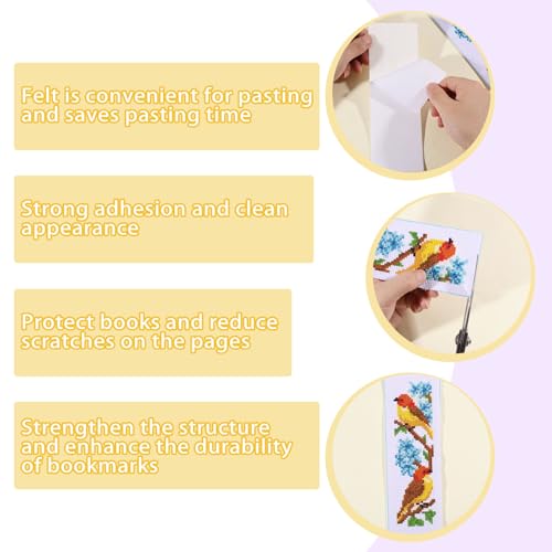 ORIGACH 6 Set Birds Cross Stitch Bookmark Kit for Beginner - style: Birds