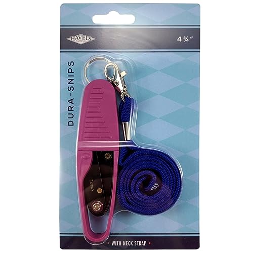 Havel's Dura-Snips 4-3/4" Squeeze Style Thread Snips Cutter with Neck Strap