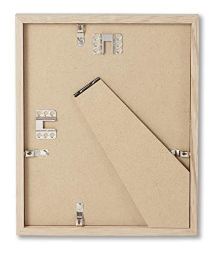 Opposite Wall - Set of 2-8x10 in - Natural Solid Oak Wood Picture Frames with Mat - Wall Hanging & Tabletop Photo Frame - Pictures Display 5x7 with Mat, 8x10 without - Office, Gallery & Home Decor - color: Natural, size: 8x10 in - 2 pk