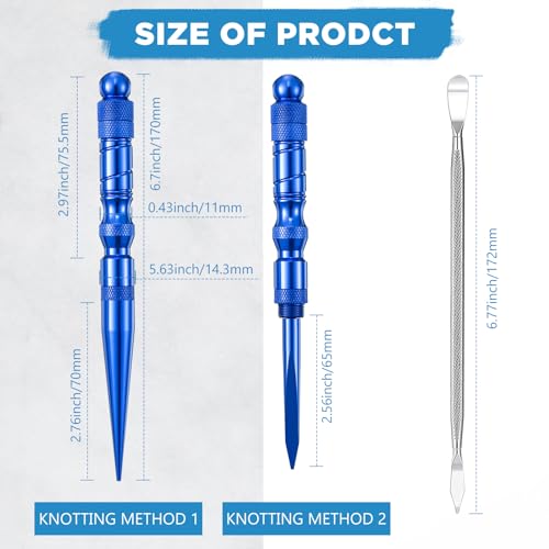 Shimeyao 12 Pcs 2026 Update Paracord FID Knotter Tools Set, Blue - color: blue