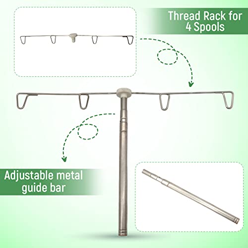 Adjustable Cone Thread Stand Spool Holder for Sewing Machine Embroidery Quilting Serger Machines, Thread Stand for Smoother Feed, Large Spool Holder
